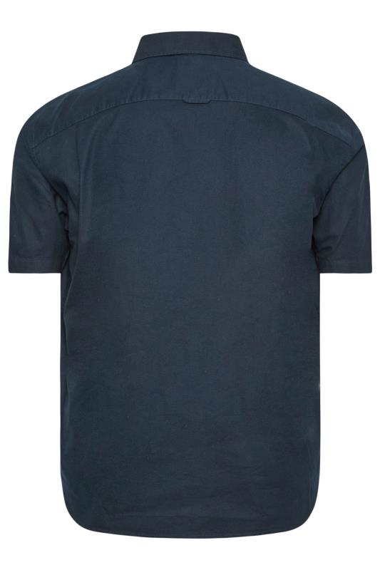 U.S. POLO ASSN. Navy Blue Short Sleeve Oxford Shirt | BadRhino 3