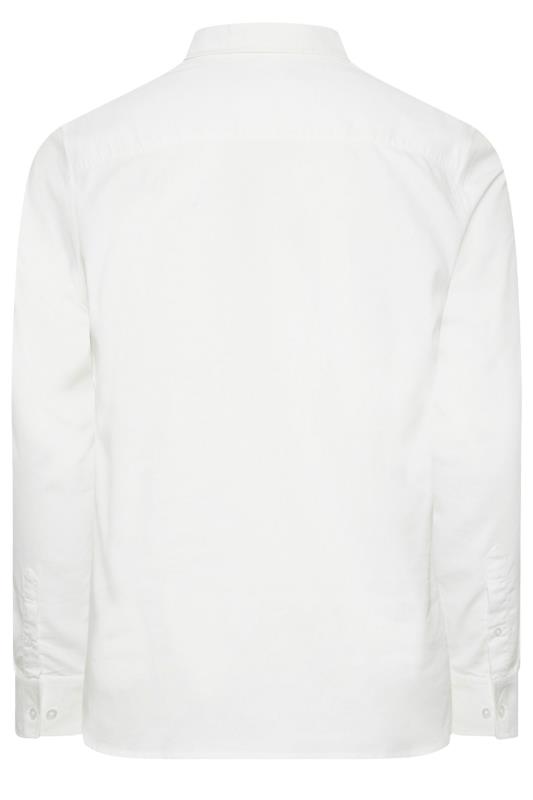 BadRhino Big & Tall Premium White Long Sleeve Oxford Cotton Shirt | BadRhino 4