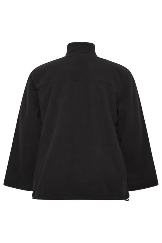 D555 Big & Tall Black Zip Through Fleece Jacket | BadRhino 2