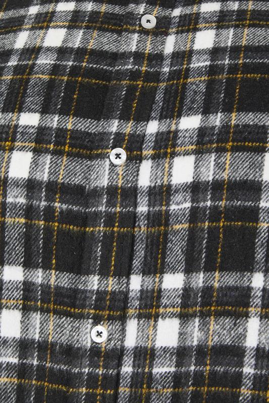 BadRhino Big & Tall Black & Yellow Brushed Checked Shirt | BadRhino 4