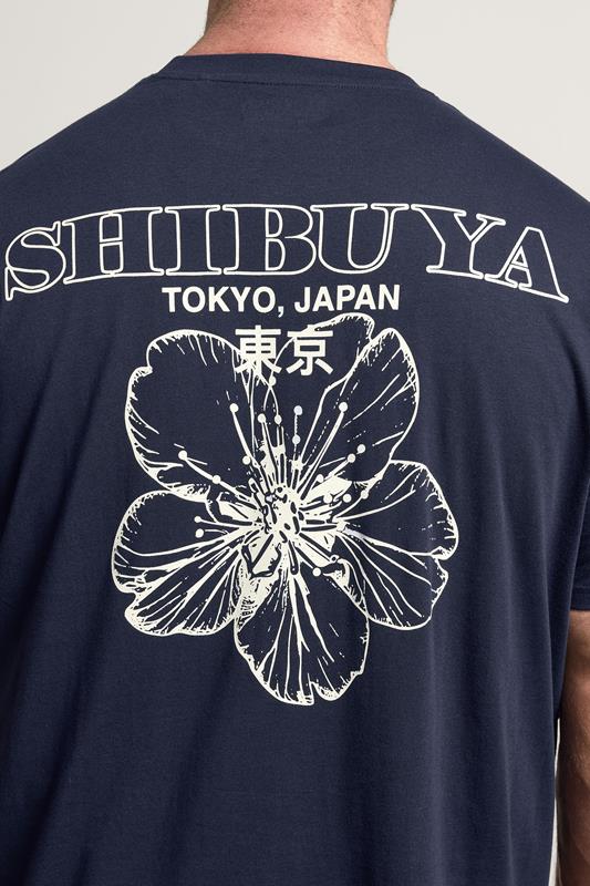 BadRhino Big & Tall Navy Blue 'Shibuya Tokyo' Graphic T-Shirt | BadRhino  7
