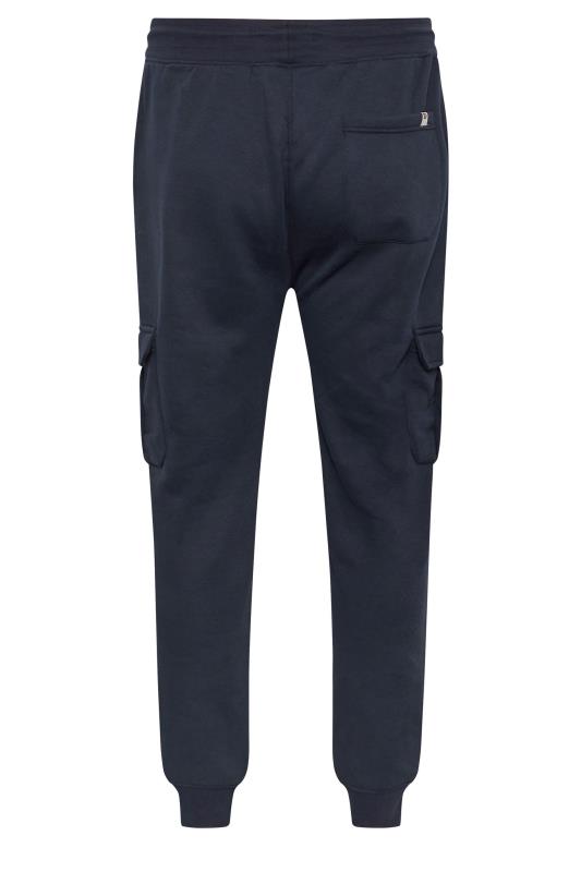 D555 Big & Tall Navy Cargo Pocket Joggers | BadRhino 6