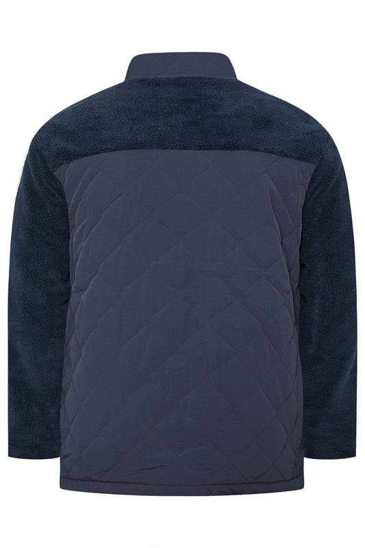 D555 Big & Tall Navy Blue Quilted Sherpa Fleece | BadRhino 2