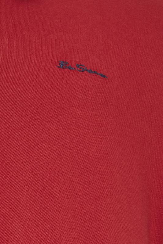 BEN SHERMAN Red Tipped Polo Shirt | BadRhino