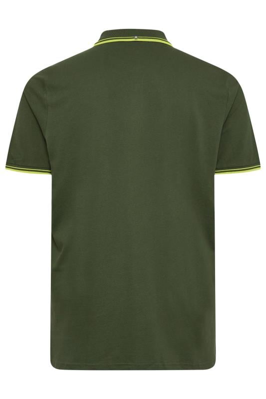 BEN SHERMAN Big & Tall Camo Green Signature Pique Polo Shirt | BadRhino 4