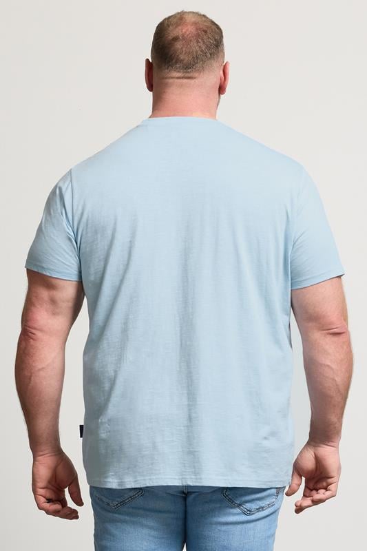 BadRhino Big & Tall Light Blue Flower Pocket T-Shirt | BadRhino 2