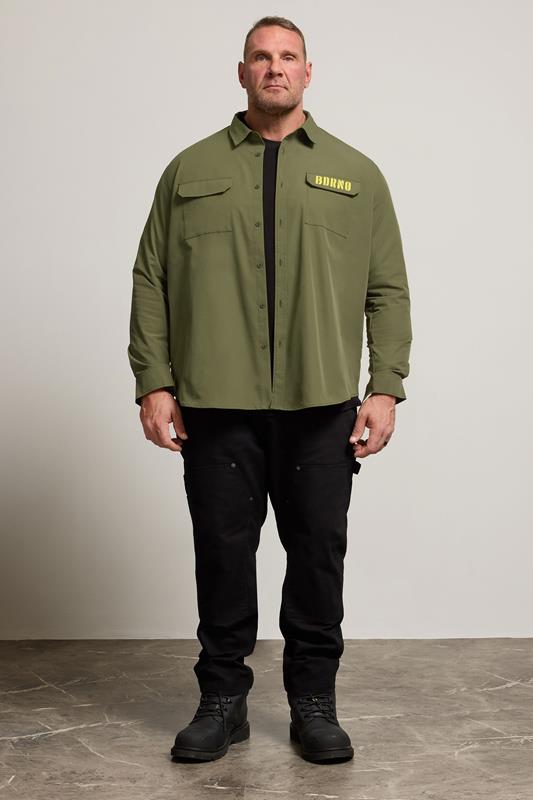 BadRhino Big & Tall Khaki Green Military Ripstop Shirt | BadRhino 2