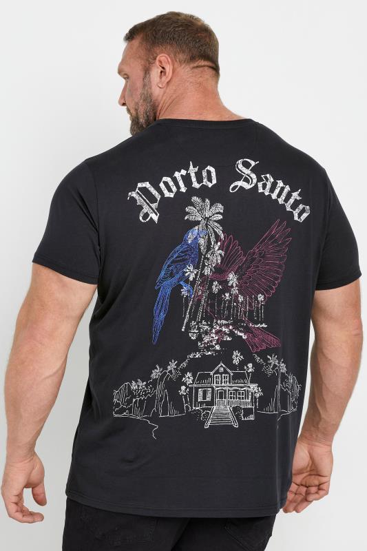 BadRhino Big & Tall Black 'Porto Santo' Graphic Print T-Shirt | BadRhino 3