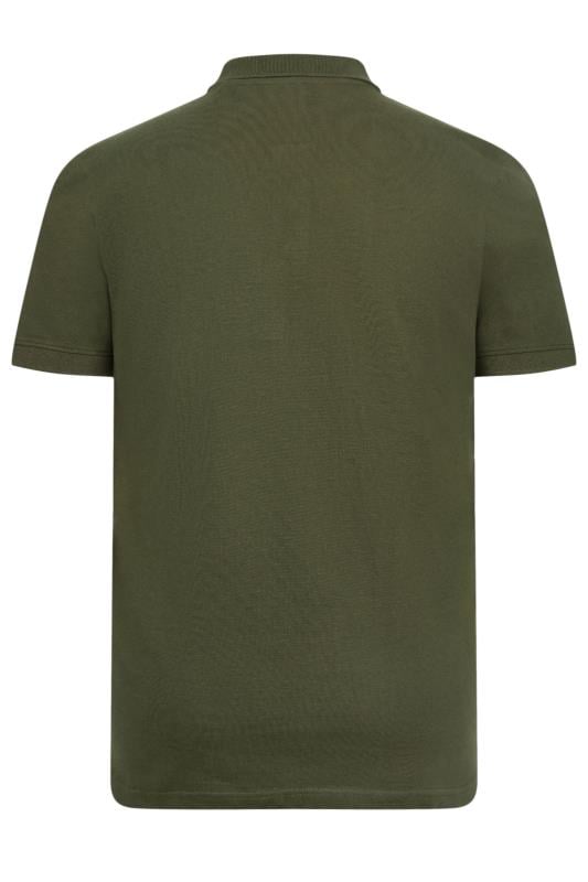 BadRhino Big & Tall Khaki Green Extra Long Core Polo Shirt | BadRhino 3