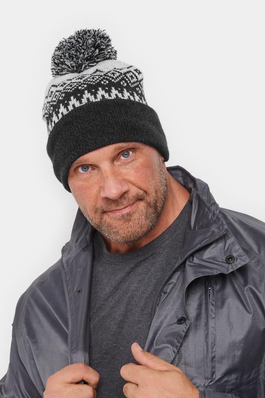 BadRhino Grey Fairisle Bobble Hat | BadRhino 1