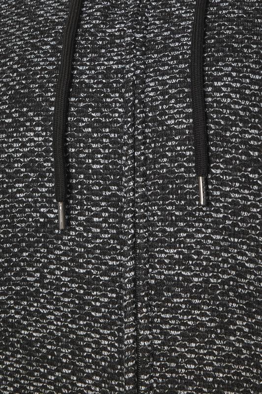 D555 Big & Tall Black Knitted Sherpa Lined Hoodie | BadRhino 3