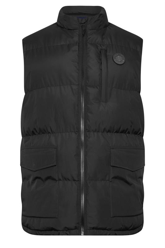 BadRhino Big & Tall Black Zip Through Gilet | BadRhino 3