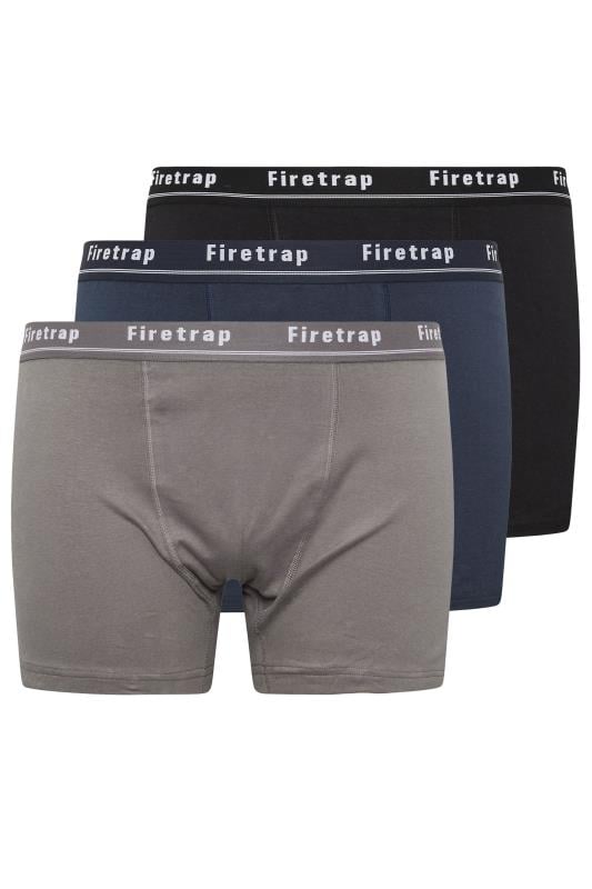 FIRETRAP 3 PACK Black & Navy Blue Boxers | BadRhino 4