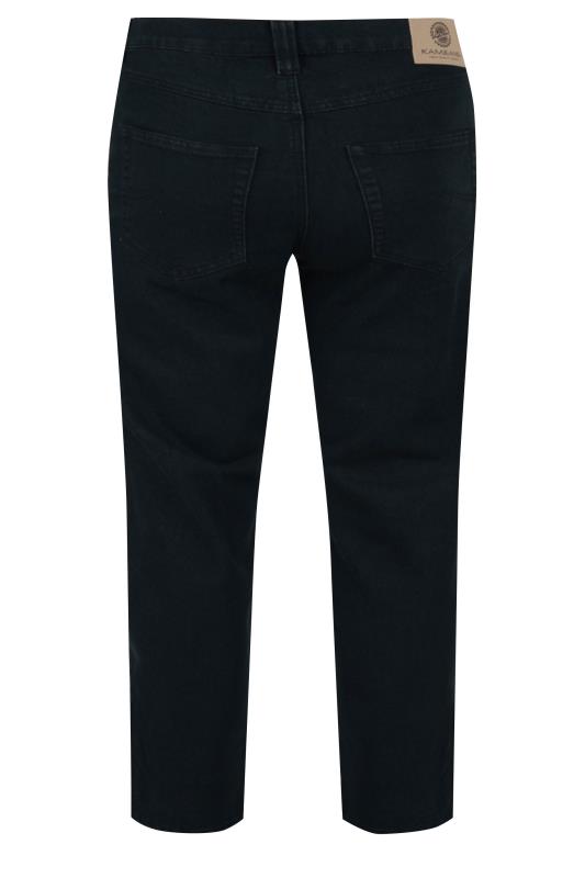 KAM Black Regular Fit Stretch Jeans | BadRhino 4