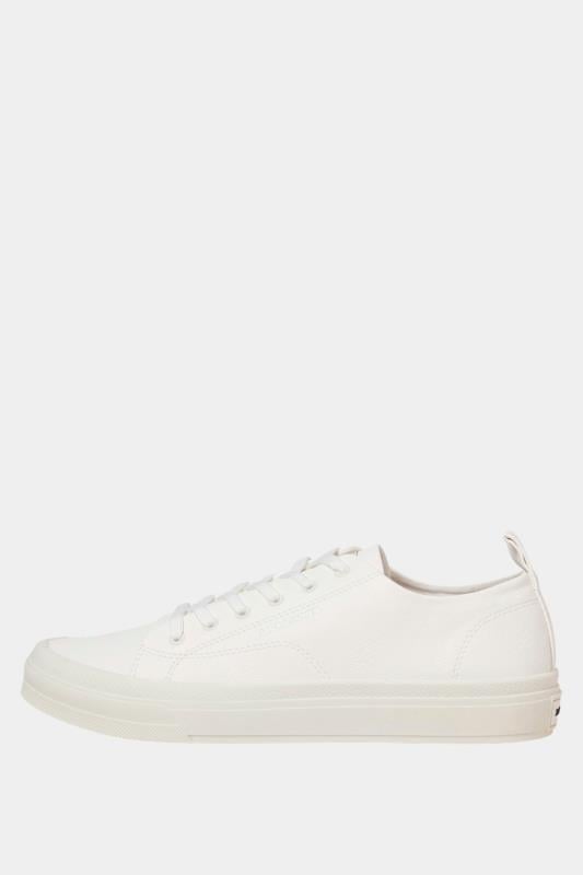 JACK & JONES White Faux Leather Sneakers | BadRhino 4