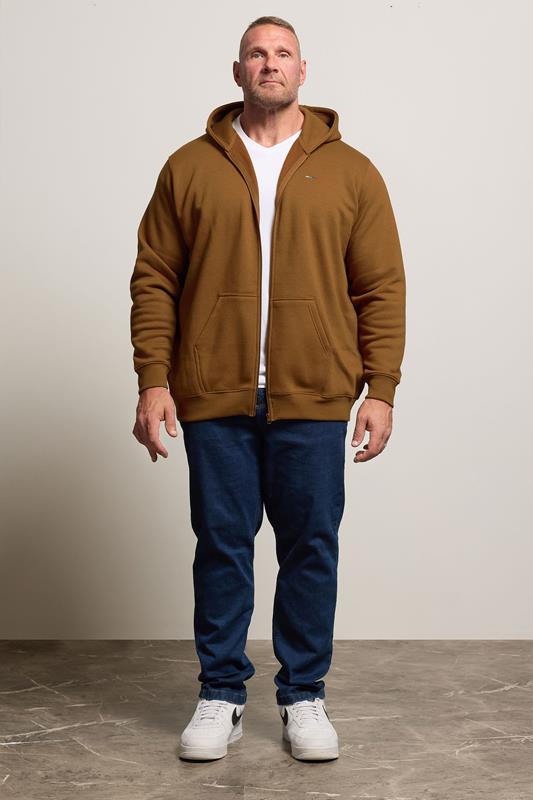 BadRhino Big & Tall Monks Robe Brown  Zip Through Hoodie | BadRhino 2