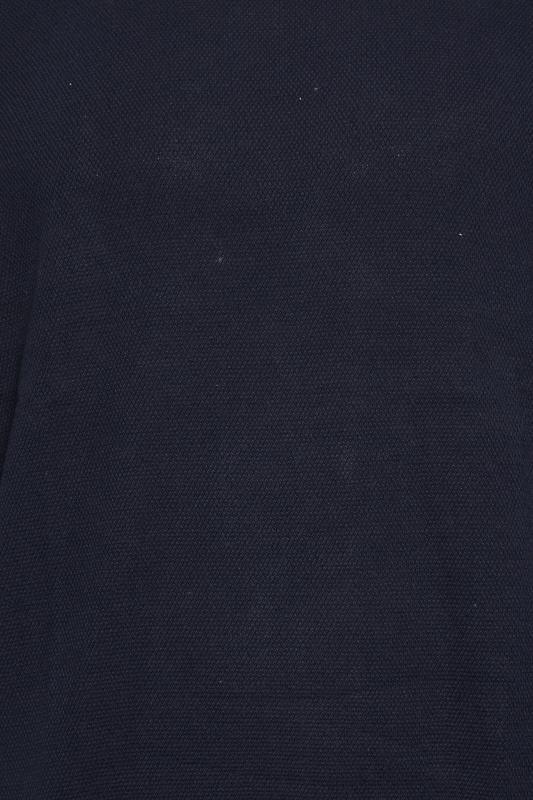 JACK & JONES Big & Tall Navy Blue Textured Knitted Jumper | BadRhino 4