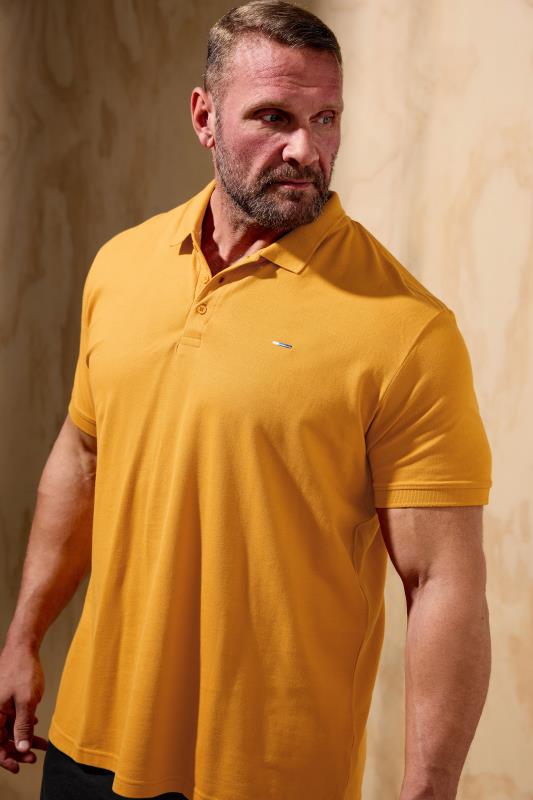 Men's  BadRhino Big & Tall Mustard Yellow Polo Shirt