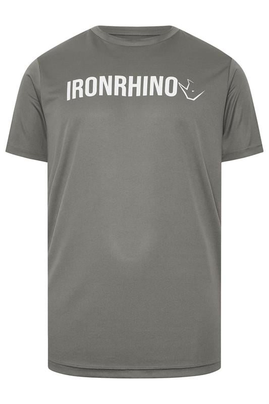 Men's  IronRhino Big & Tall Grey Branded Performance T-Shirt