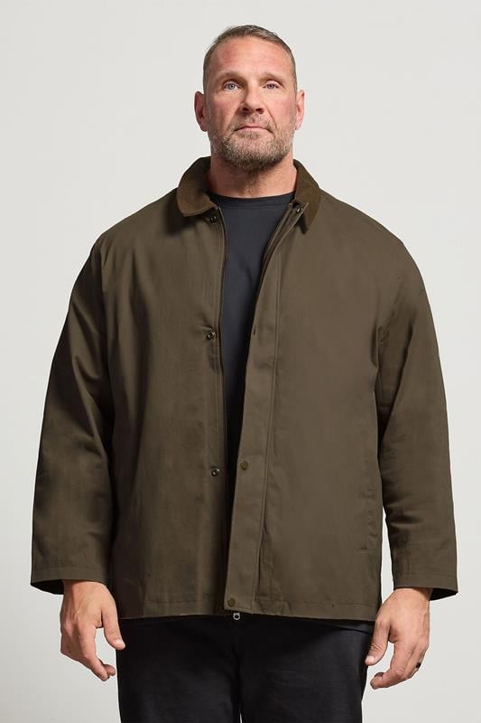 JACK & JONES Big & Tall Brown Grady Worker Jacket | BadRhino 2