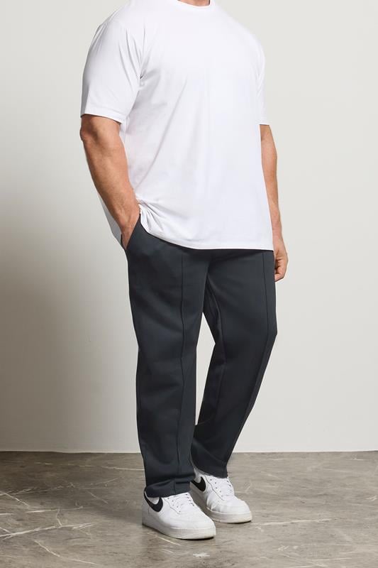Men's  D555 Big & Tall Navy Blue Couture Open Hem Joggers