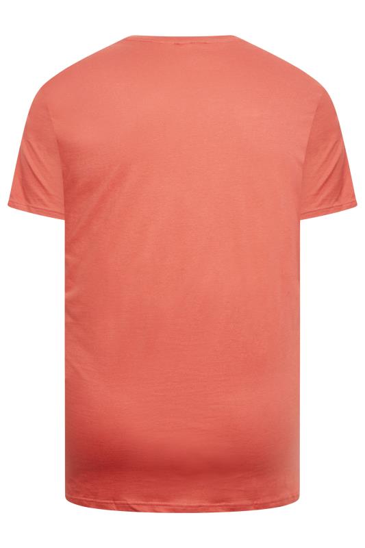 BEN SHERMAN Big & Tall Raspberry Red Signature Pocket T-Shirt | BadRhino 4