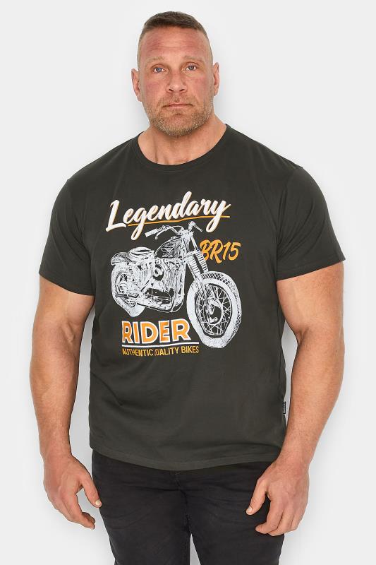 Men's  BadRhino Big & Tall Grey Legendary Biker T-Shirt