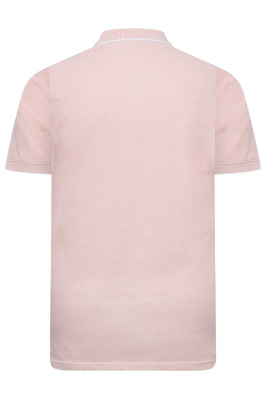 BadRhino Big & Tall Light Pink Birdseye Polo Shirt | BadRhino