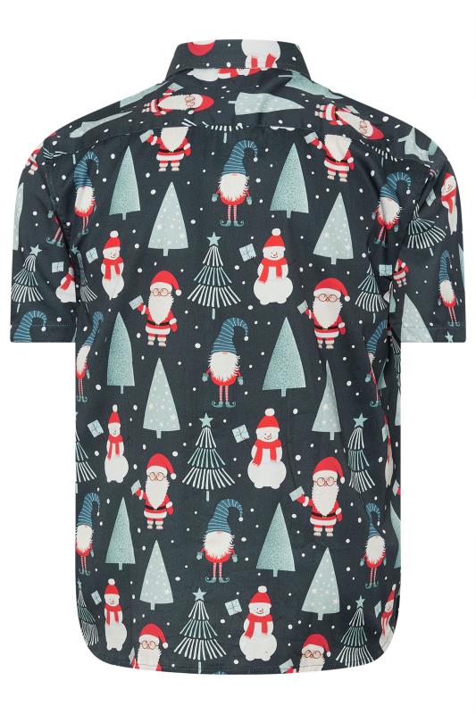 KAM Big & Tall Christmas Print Short Sleeve Shirt | BadRhino 4