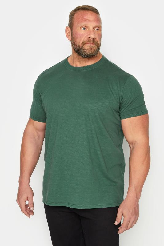 BadRhino Big & Tall Pine Green Slub T-Shirt | BadRhino 2