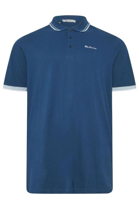 BEN SHERMAN Big & Tall Navy Blue Polo Shirt | BadRhino 3