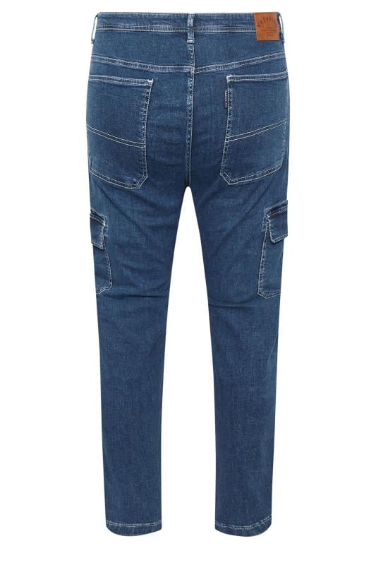 BadRhino Big & Tall Blue Stretch Cargo Jeans | BadRhino 2