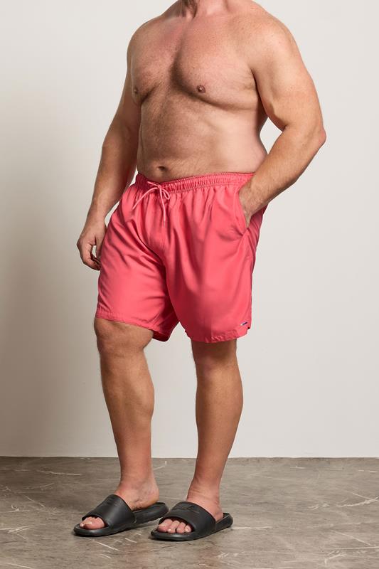Men's  BadRhino Big & Tall Pink Swim Shorts