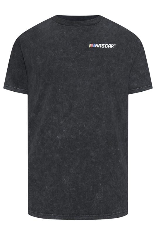 BadRhino Big & Tall Black Acid Wash Nascar Graphic T-Shirt | BadRhino