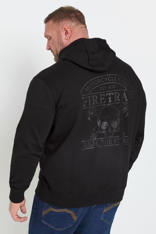 FIRETRAP Big & Tall Stormy Black Hoodie | BadRhino 2