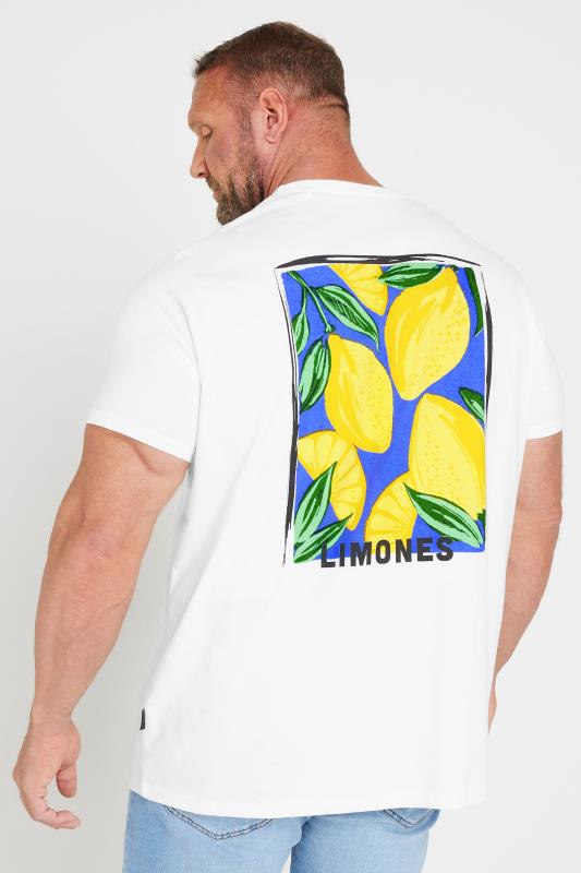 BadRhino Big & Tall White 'Limones' Lemon Graphic T-Shirt | BadRhino 3