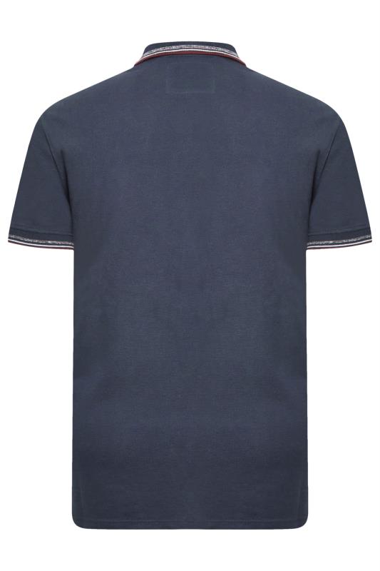 D555 Big & Tall Blue Logo Polo Shirt | BadRhino 3