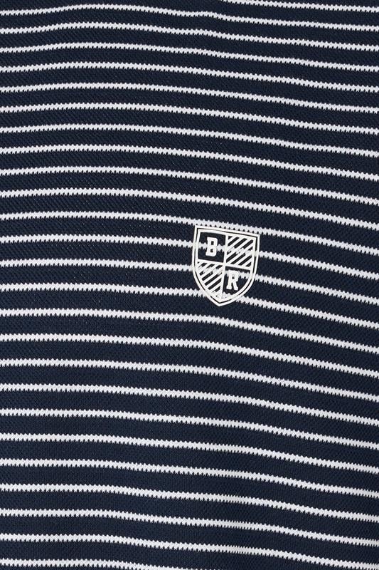 BadRhino Big & Tall Navy Blue Stripe Pique T-Shirt | BadRhino 9