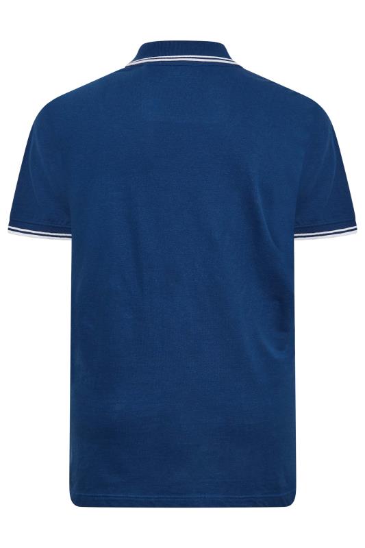 BadRhino Blue & Red 3 Pack Essential Tipped Polo Shirts | BadRhino 6