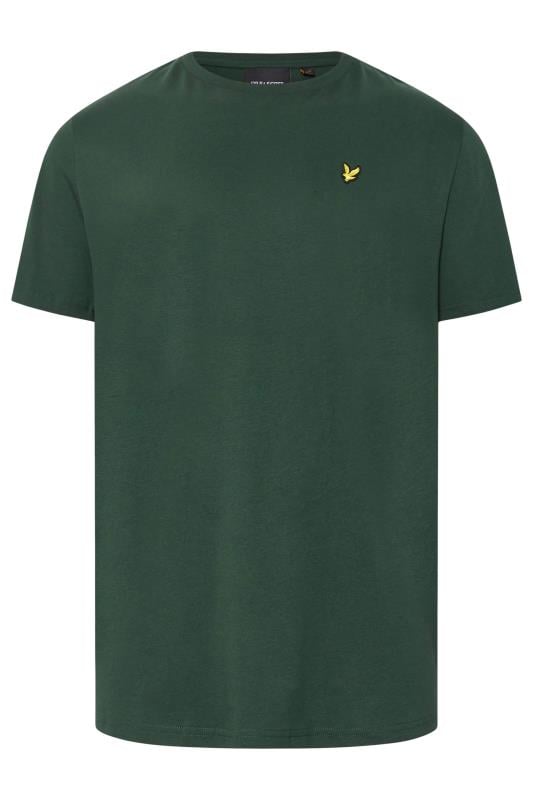 LYLE & SCOTT Big & Tall Teal Blue Plain T-Shirt | BadRhino 3