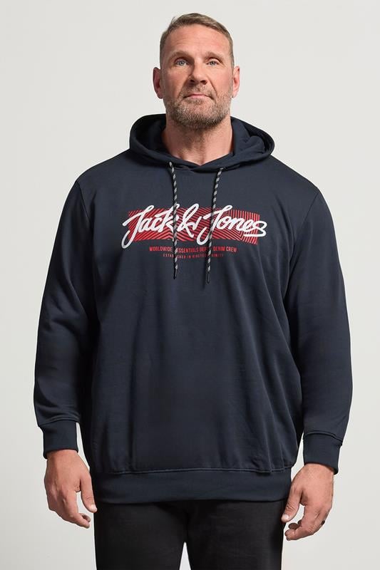 Men's  JACK & JONES Big & Tall Navy Blue Hoodie