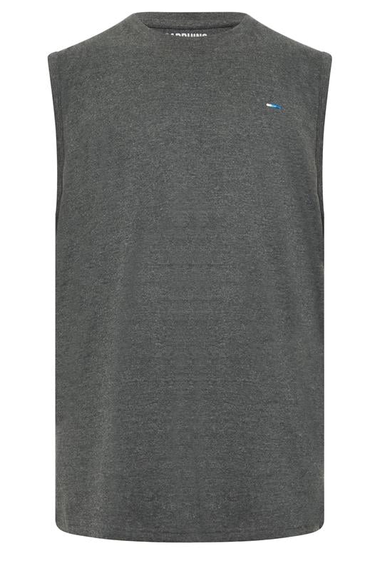 BadRhino Big & Tall 5 Pack Charcoal/Green/White/Navy/Black Extra Long Plain Vest Top | BadRhino 8