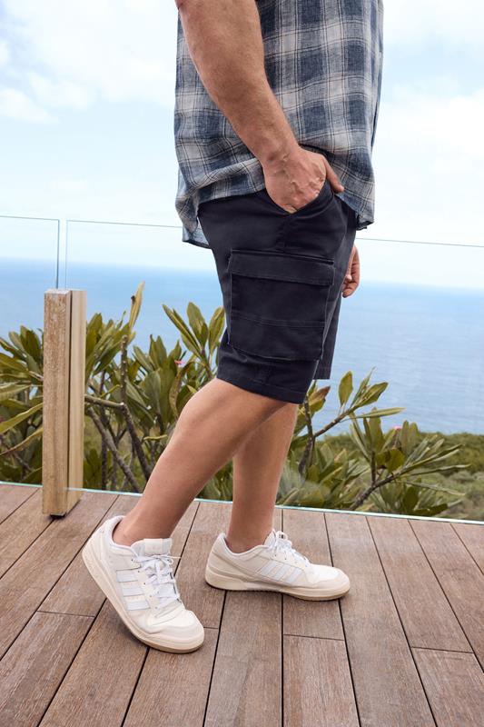 Men's  BadRhino Big & Tall Navy Blue Stretch Cargo Shorts