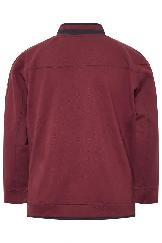 D555 Big & Tall Burgundy Quarter Zip Sweatshirt | BadRhino 2