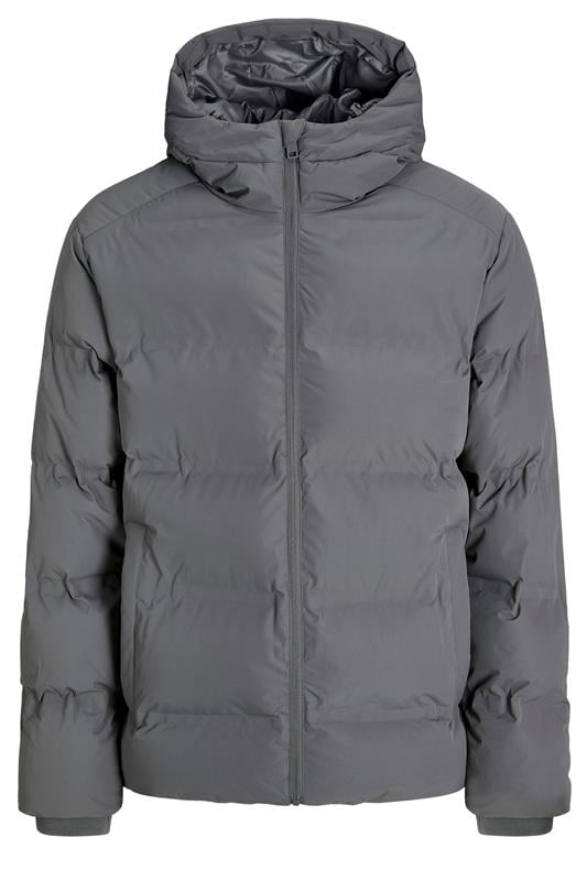 JACK & JONES Big & Tall Grey Puffer Jacket | BadRhino 1