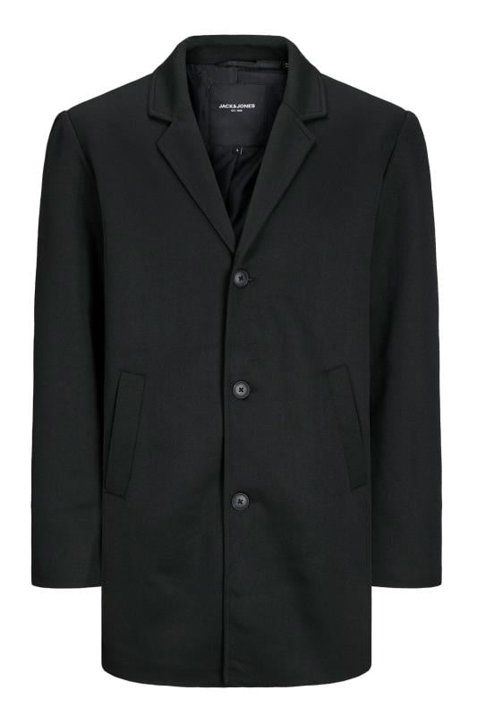 JACK & JONES Big & Tall Black Formal Coat | BadRhino 1