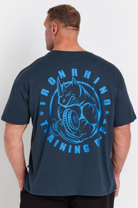 IronRhino Big & Tall Blue Rhino Print 'Training Dept' T-Shirt | BadRhino 3