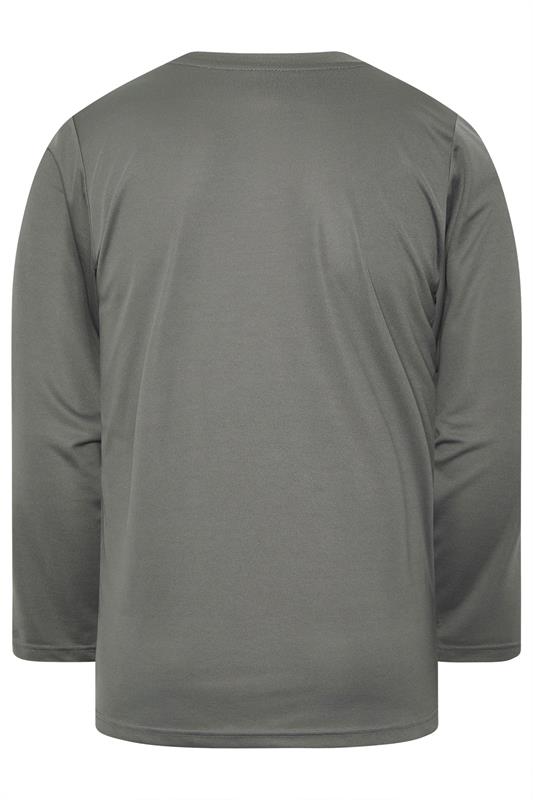 IronRhino Big & Tall Grey Performance Long Sleeve T-Shirt | BadRhino 6