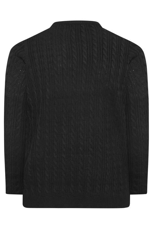 BadRhino Black Essential Cable Knitted Jumper | BadRhino 4