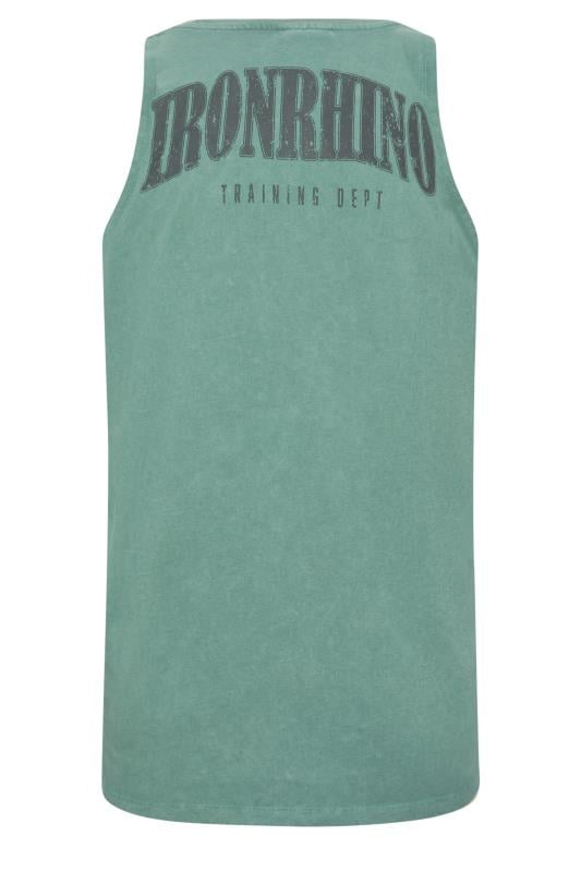 IronRhino Big & Tall Green Acid Wash Sleeveless Tee | BadRhino 6